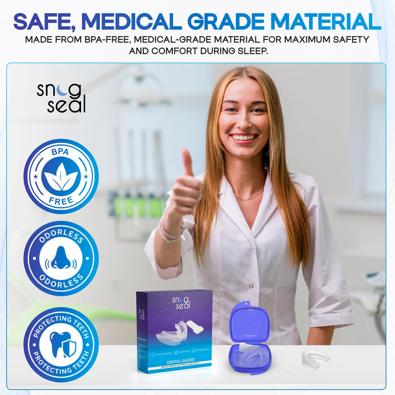 [Australia] - Dental Guard 2-Pack – Reusable BPA-Free Medical-Grade Material – Custom Fit – Nighttime Teeth Grinding Protection for Men and Women 