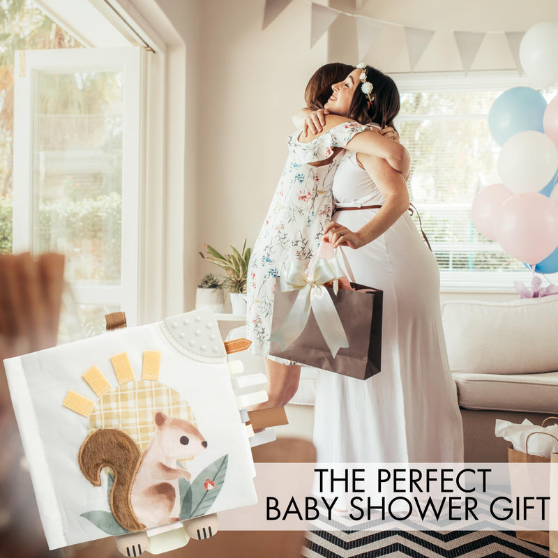 [Australia] - ZICOTO Soft Baby Book with Touch and Feel Pages - Cute Sensory Book for Babies 0-6 Months with Textured Animals, Mirror & Crinkle Paper - The Perfect Toy for Baby Showers Or as a Newborn/Infant Gift 