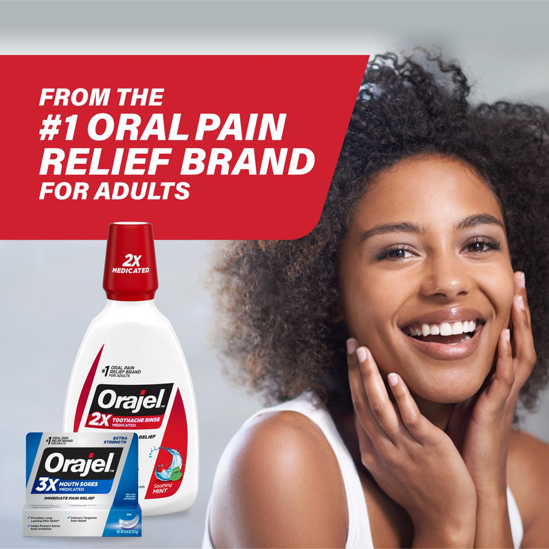 [Australia] - Orajel Rescue Relief Pen with Menthol Cooling Gel for Instant Pain Relief of Tooth & Gum, Mouth Sores, Braces and Denture Irritation, Touch-Free Silicone Applicator, 0.07 oz Orajel Rescue Relief Pen Pack of 1 