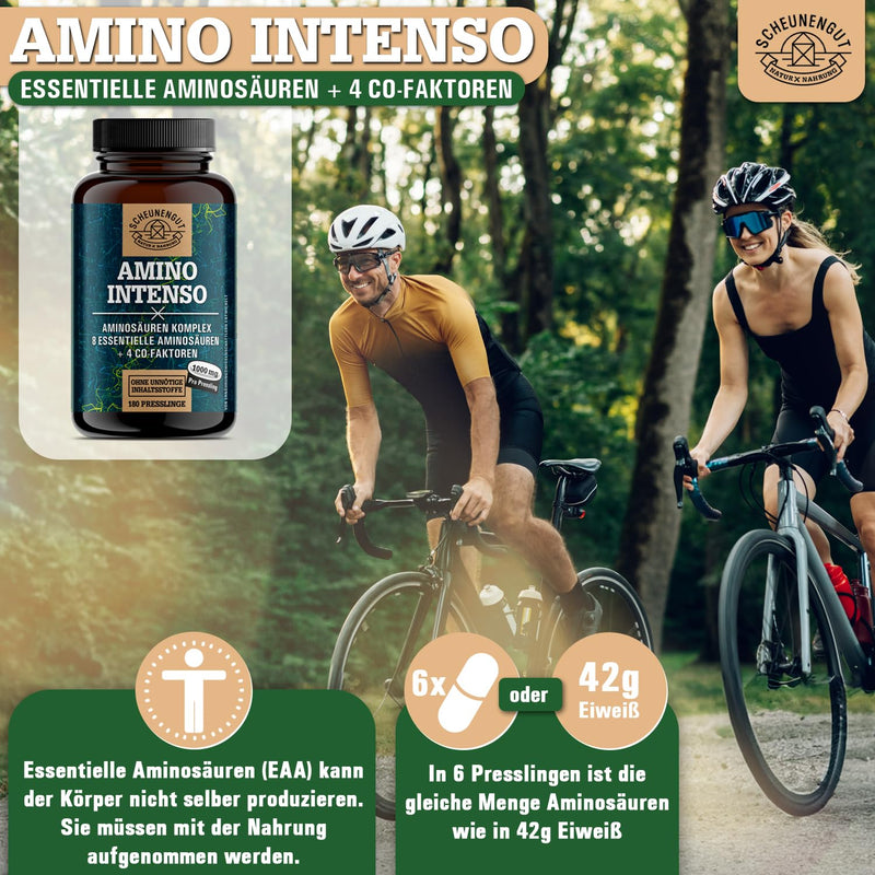 [Australia] - AMINO INTENSO® high-dose amino acid complex - IMPORTANT: Laboratory-tested amino acid capsules with 12 amino acids WITH EAA pattern -6000 mg daily dose- Amino -180 pieces -DE- SCHEUNENGUT® 