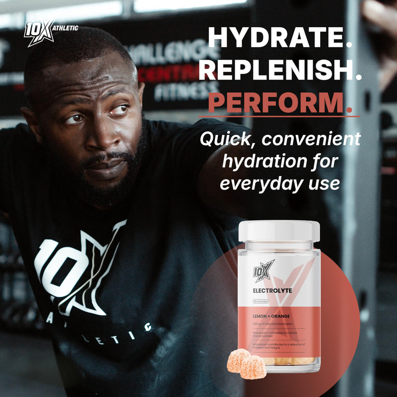Electrolyte Gummies - Orange & Lemon Flavour | 360mg Electrolytes Per Serving | Hydration, Muscle Function & Cramp Support | Vegan, Halal | No Artificial Colours or Flavours