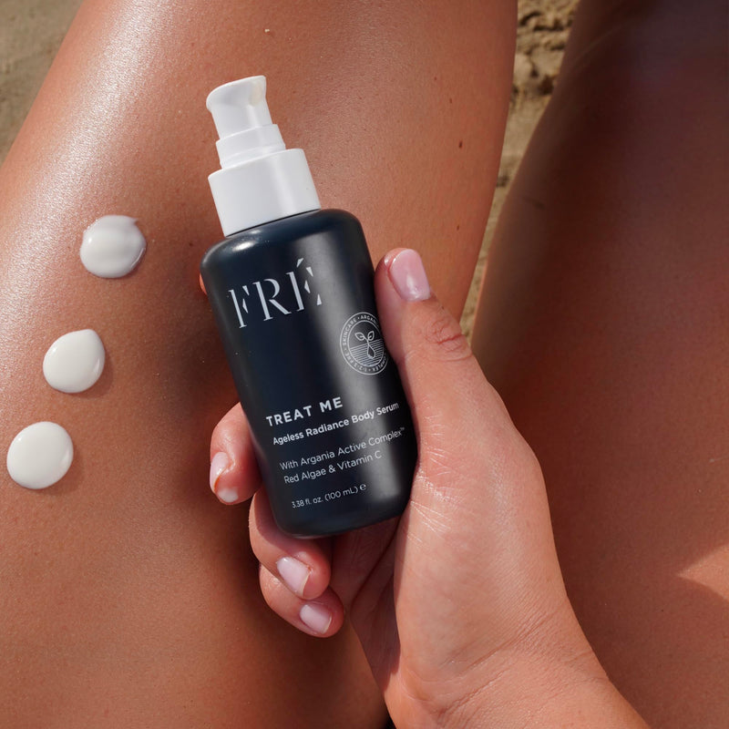 FRÉ TREAT ME Firming Body Serum | Niacinamide and Vitamin C Daily Care | Body serum with niacinamide and vitamin C in a lightweight format for targeted daily application across larger skin areas