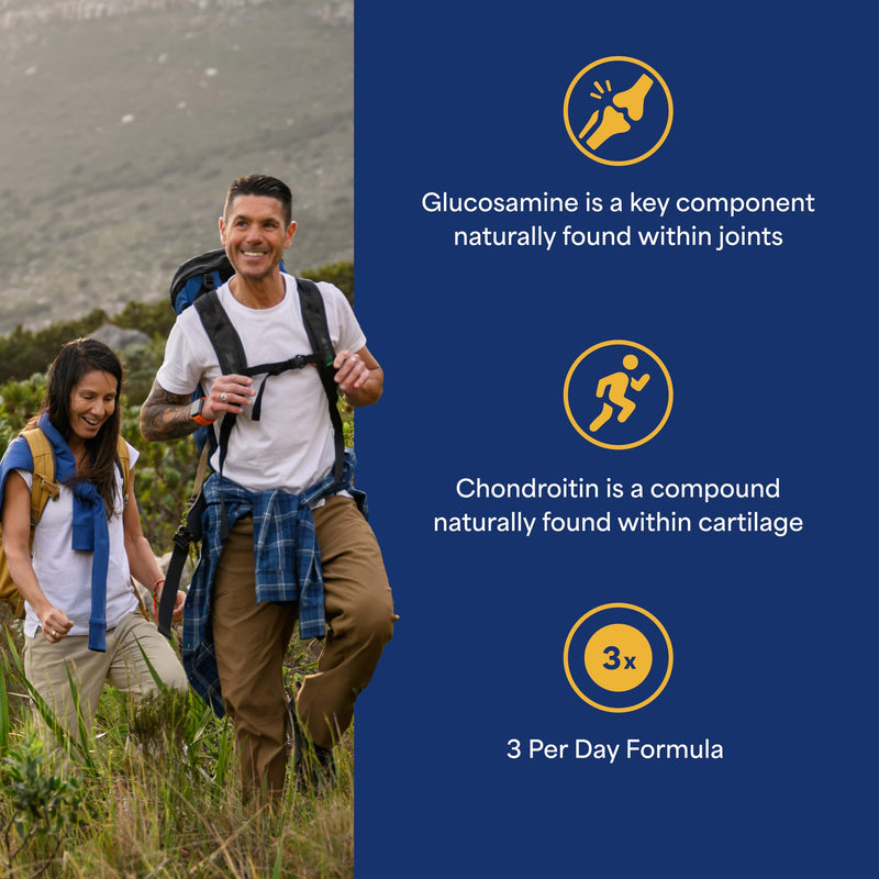 [Australia] - Puritan's Pride Glucosamine Chondroitin MSM Dietary Supplement for Joint Health, 240 Coated Tablets(Packaging may vary) 