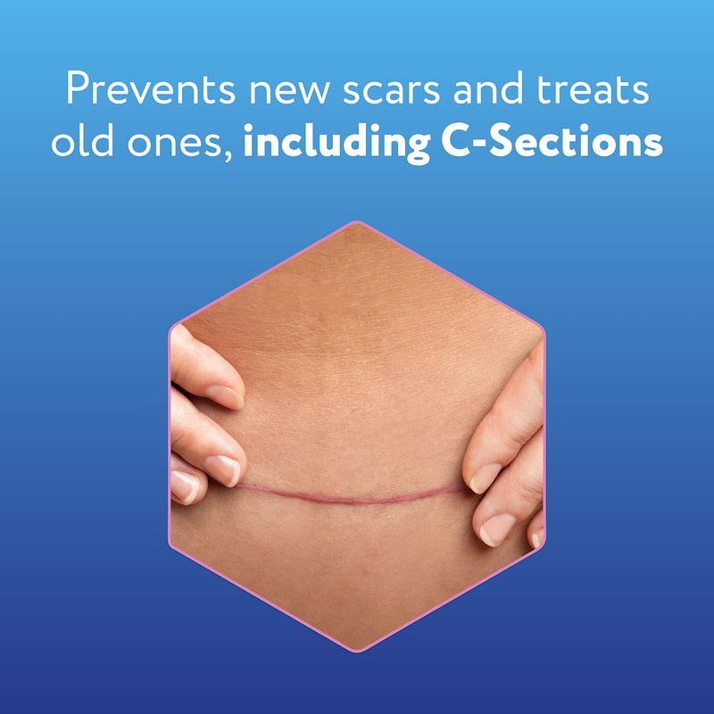 [Australia] - ScarAway Advanced Silicone Scar Sheets for C-Section, Reusable Sheets (1.5” x 7”) for Hypertrophic and Keloid Scars from C-Section & Other Surgeries, 4 Sheets 