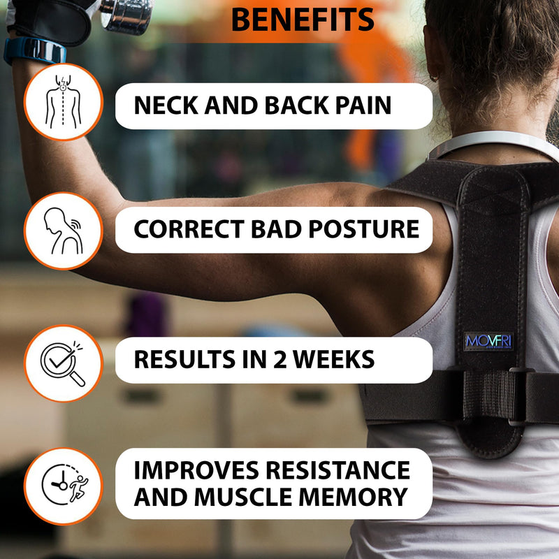 Posture Corrector for Men and Women – Adjustable Back Brace for Upper and Lower Back Support – Neck, Shoulder, Clavicle Pain Relief – Comfortable, Breathable Posture Brace