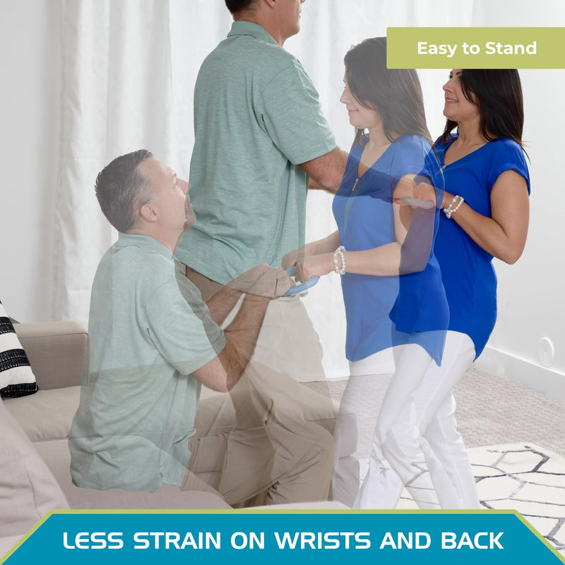 [Australia] - Stander Handy Handle, Lift Assist Device for Elderly and Disabled, Patient Standing Aid for Handicapped, Blue with Rubber Grip 