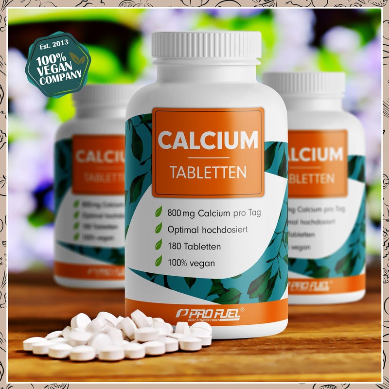 [Australia] - Calcium tablets 180x - optimally high dose with 800 mg calcium per day - maintaining normal bones and teeth - laboratory tested with certificate - without unwanted additives - 100% vegan - supply for 90 days 1x 180 tablets 