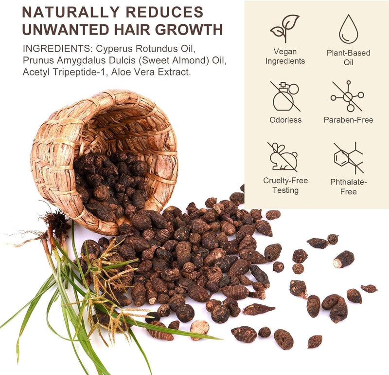 [Australia] - Cyperus Rotundus Oil,Cyprus Rotundus Oil for Hair Removal,Cyperus Oi-l Natural, Soothing and Gentle,Reducing Body Hair Growth,Smooth Skin & Hair Removal,60ml (1pcs) 2.02 Fl Oz (Pack of 1) 