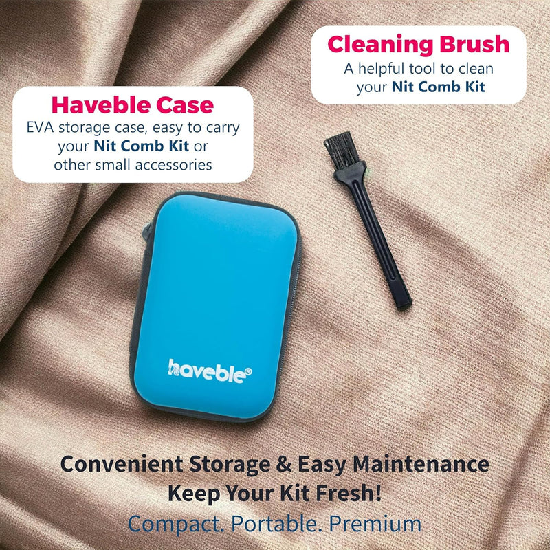 [Australia] - Professional 6-in-1 Lice, Nit & Dandruff Comb Kit | For Kids, Adults, Pets | All Hair Types | Micro Spiral, Precision & 2√ó Double-Sided Combs | Brush, Tracker & EVA Case | 