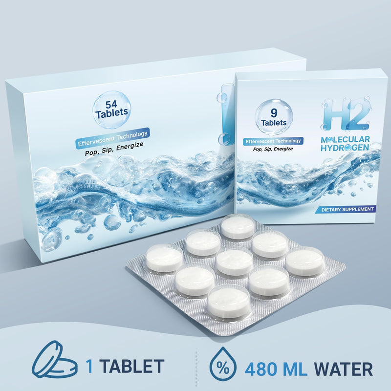 H2 Water Tablets for Energy, Metabolism & Daily Hydration - 54 Count