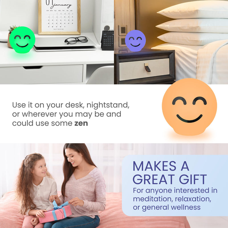 [Australia] - ZenGlow Ball Guided Breathing Exercise Tool - Visual Meditation Companion for Stress, Anxiety, Sleep, and ADHD - Mindfulness Gift for Men, Women, Adults, Kids 