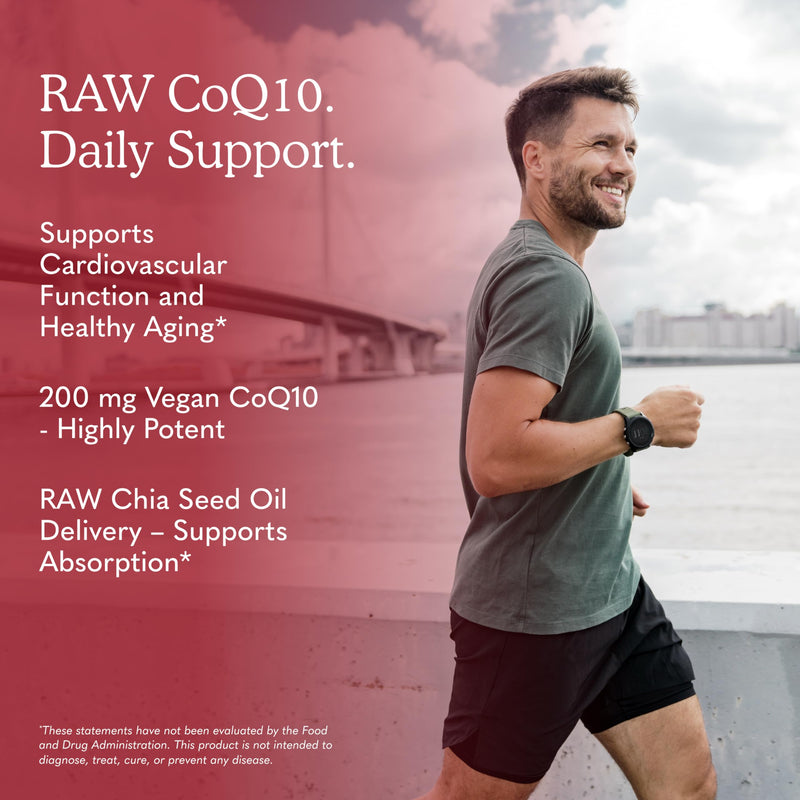 Garden of Life Raw CoQ10 200mg, with Omega 3 6 9 for Heart Health, 60ct | Vegetarian Omega 3 6 9 Supplement Raw Co Q 10 Chia Seed Oil, Whole Food Nutrition with Antioxidant Support, Coenzyme q10 Organic 60 Count (Pack of 1)