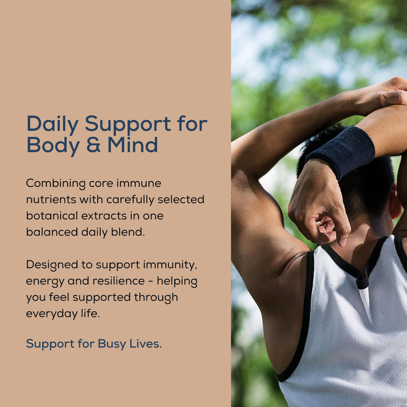 Immune [blend]: Premium Immune System Booster - 60 High Strength 8-in-1 Complex - Loaded with Vitamin C, D, Zinc, Elderberry, Acerola Cherry, Olive Leaf, Black Pepper & MCT - Made in UK