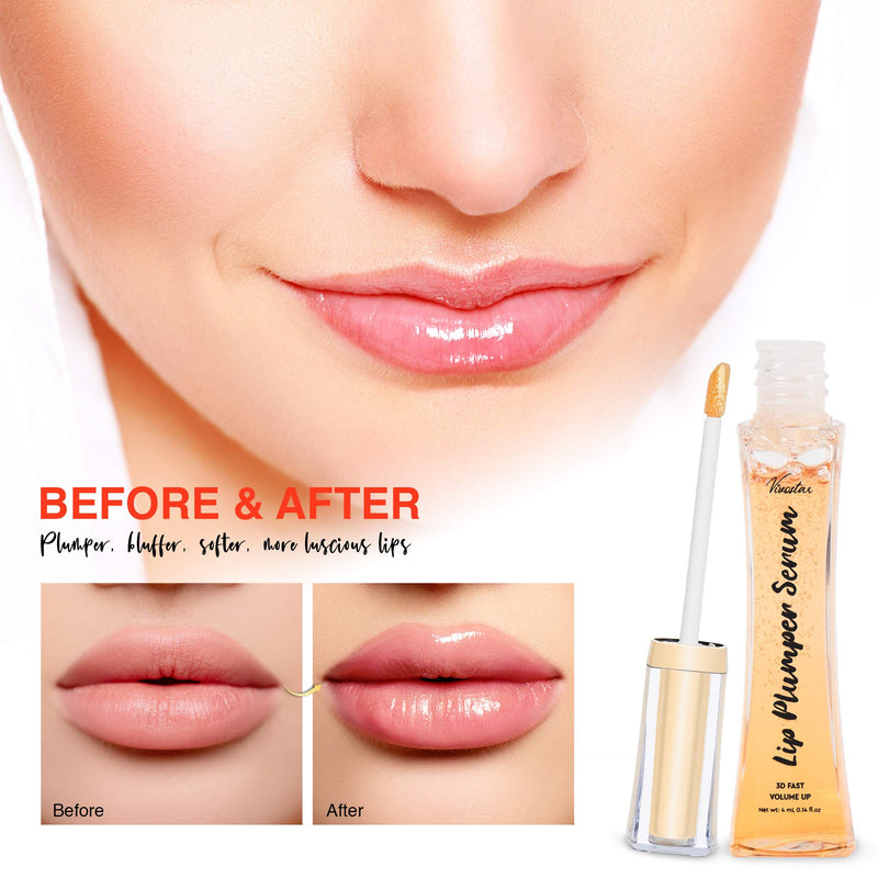 Lip Plumper, Upgraded 3D Natural Lip Enhancer, Lip Plumping Lip Gloss, Fuller & Hydrated, Sexy Lip Gloss, Formulated by Safe Ingredients