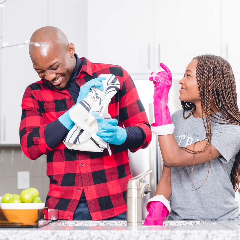 [Australia] - Playtex Living Reuseable Rubber Cleaning Gloves (Large, 2 Pairs), Premium Protection Reusable Household Gloves 