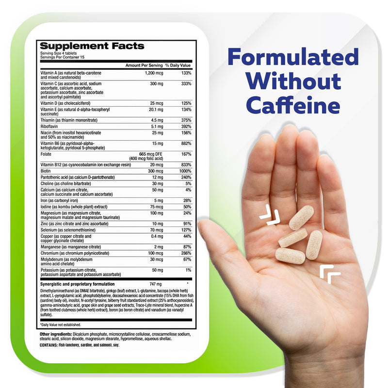 Focus Factor Adults Extra Strength, 120 Count - Brain Supplement for Memory, Concentration and Focus - Complete Multivitamin with DMAE, Vitamin D, DHA - Trusted Health Vitamins 120 Count (Pack of 1)