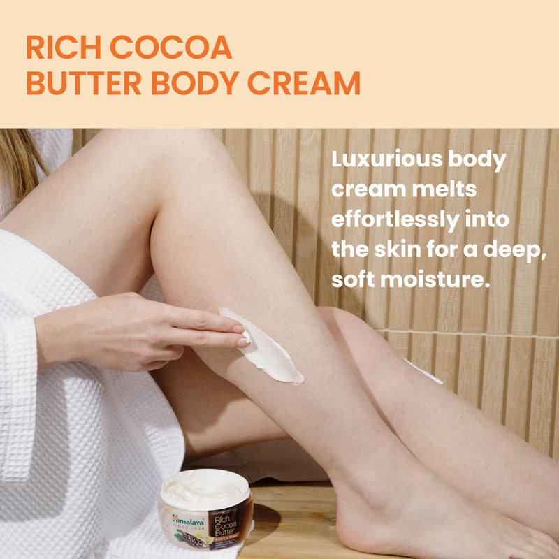 Himalaya Rich Cocoa Butter Body Cream with Vitamin E for Dry Skin, 6.76 oz | Intense Moisturizing Body Lotion for Radiant Skin, Ideal for Dry Body Skin, Rich Luxurious Cream for Hydration