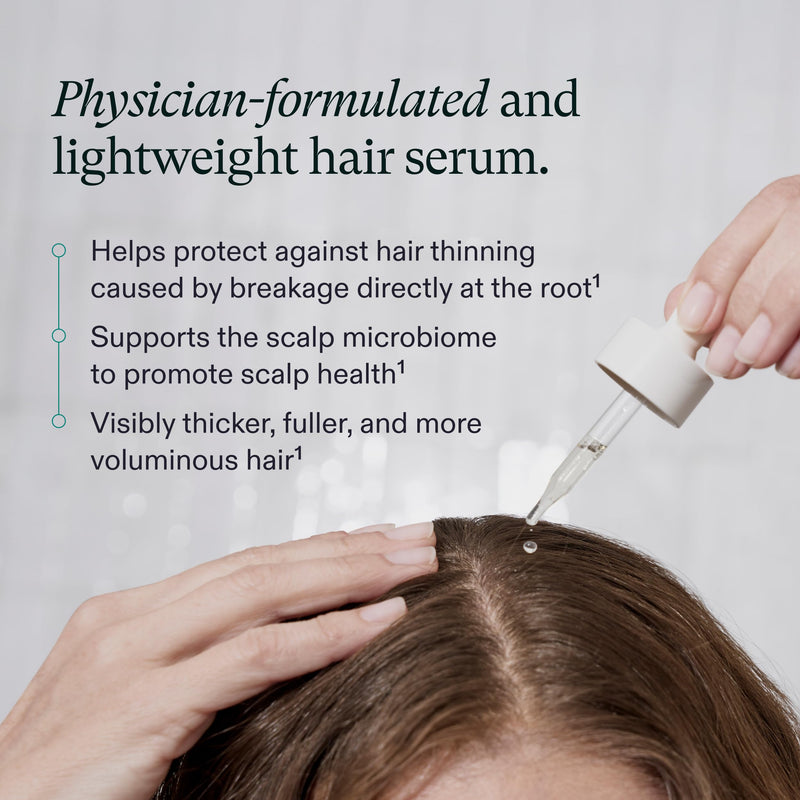 Nutrafol Women's Hair Serum, Supports Visibly Thicker and Stronger Hair, Vegan, Lightweight and Fast-Absorbing. 1 Fl Oz (Pack of 1)