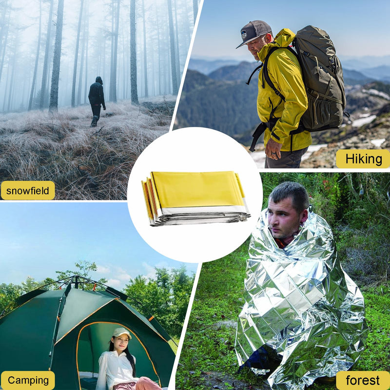 [Australia] - MOAZIFI Five rescue blankets gold/silver 210x160cm, rescue blanket, survival, rescue blanket gold/silver, thermal blanket, thermal blanket 