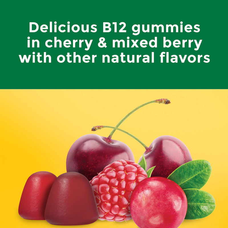 Nature Made Extra Strength Vitamin B12 Gummies 3000 mcg per Serving, 60 Ct | B12 Vitamins for Energy Metabolism Support, Gummy Vitamins for Men and Women, Mixed Berry Flavor, 30 Day Supply 60 Count (Pack of 1)