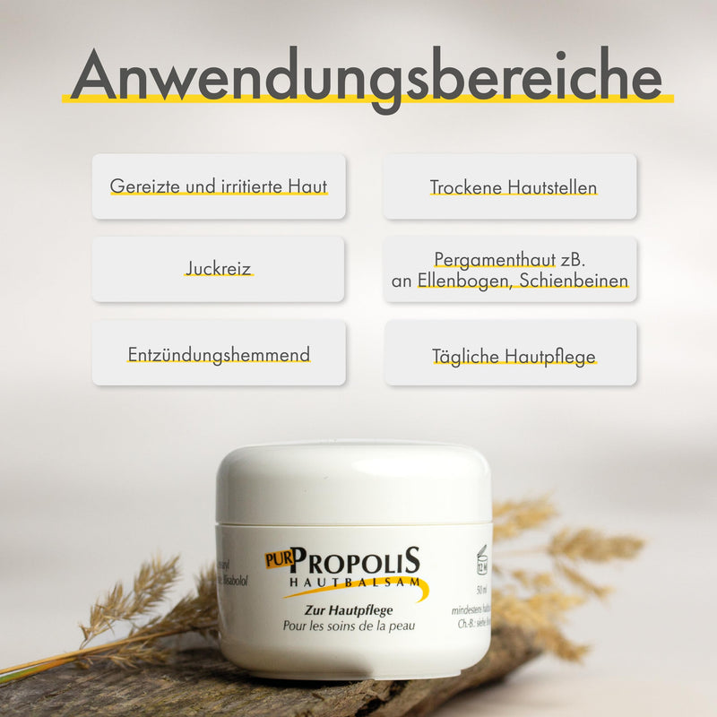 [Australia] - High-dose propolis ointment for skin care, PUR propolis balm with organic beeswax, propolis cream for skin care and lip care from Health Care Products - also suitable for children and animals 