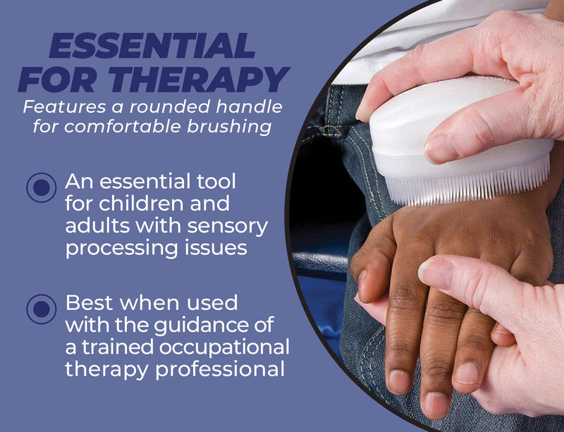 [Australia] - Wilbarger Therapy Brush, 2 Pack – Therapressure Brush for Occupational Therapy for Sensory Brushing – Designed by Patricia Wilbarger – Use as Part of the Wilbarger Brushing Protocol 