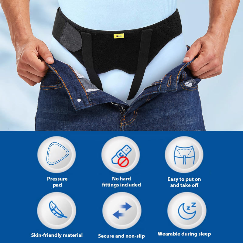 Hernia Belt for Men Hernia Support Truss for Single/Double