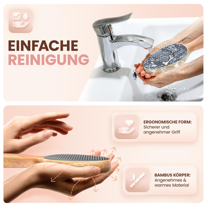 [Australia] - BAMBUA callus remover - (100% plastic-free) Highly effective callus file with nano glass - for foot care for beautiful feet - callus rasp - premium callus plane for removing calluses from the foot 