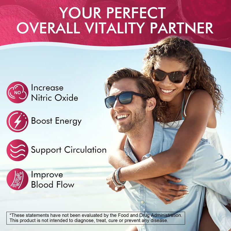 [Australia] - Beet Root Gummies & L-Arginine, Nitric Oxide Supplements for Men & Women w/Organic Beets, B1, B2, B3, B5, B6, Folate, B12 for Energy Boost & Circulation Support, Sugar Free, 120 Cts 60 Count (Pack of 2) 