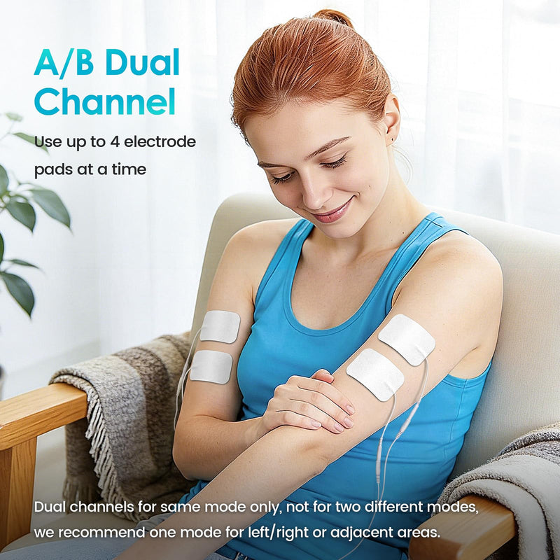 TENS Unit Muscle Stimulator with HD Color Screen, 3-in-1 TENS EMS Machine for Pain Relief & Muscle Recovery, 24 Modes Pulse Massager for Sciatica, Back, Hip, Neck, Shoulder and Elbow Pain