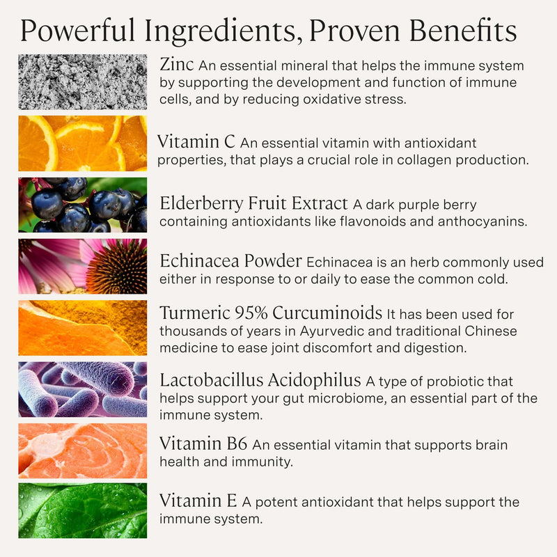 Stonehenge Health Dynamic Immunity Daily Supplement 10-in-1 Immune Boosters Zinc, Elderberry, Echinacea, Vitamin C & Probiotic L. Acidophilus – Supports Immune System & Respiratory Health, 60 Capsules | Immune Support Supplements Elderberry Echinacea Z...