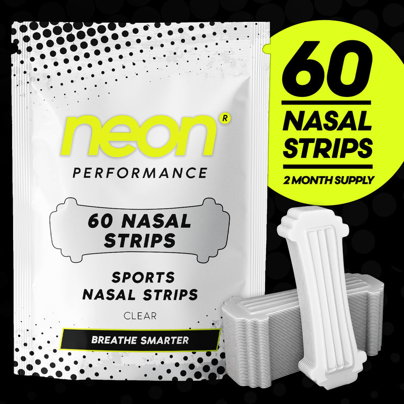[Australia] - Nasal Strips (60 Count) - Oil & Sweat Resistant Adhesive - Athletic Nasal Strips for Sport & Nose Strips for Snoring & Sleeping - Nose Strips for Breathing (Clear Transparent) 
