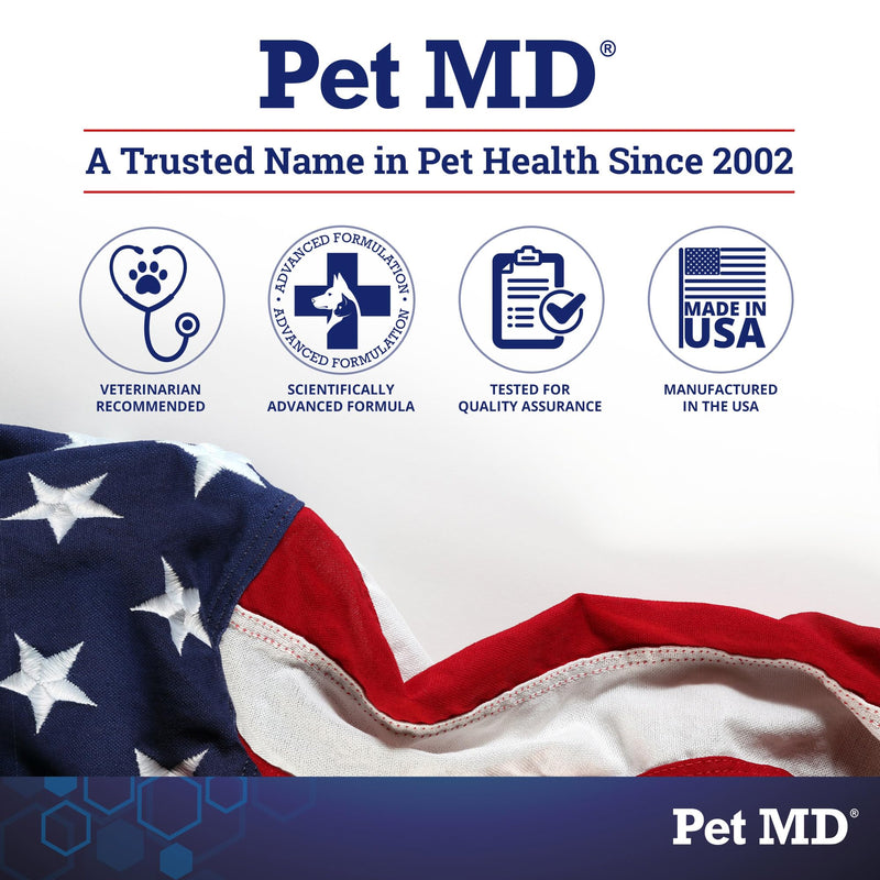 Pet MD Mushroom Immune Support - Turkey Tail Mushroom for Dogs - Mushroom Cat Immune Support Supplement - Milk Thistle for Dogs & Cats with CoQ10 for Dogs - Immunity Supplement for Dogs - 120 Chews - PawsPlanet Australia