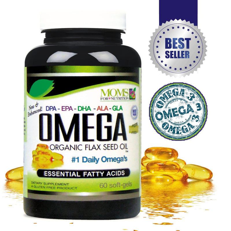 [Australia] - Natural Omega 3-6-9 Blend with DPA, EPA, DHA, ALA and GLA and Organic Flax Seed Oil Plus Wild Caught Natural Fish Oil - Over 2,800 Milligram Strength - Gluten Free - Made in The USA - 60 SoftGels 1 