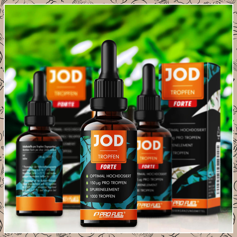 [Australia] - Iodine drops FORTE 1000x with 150 µg iodine per drop - optimally high dose - only 1 drop a day - bioavailable iodine from potassium iodide - alcohol-free & vegan - laboratory tested with certificate 1x 50 ml 