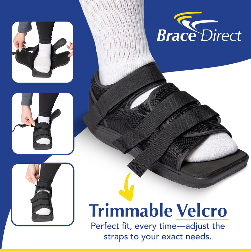 [Australia] - Brace Direct Post-Op Shoe - Adjustable Orthopedic Walking Shoe for Broken Foot & Toe, Stress Fractures, Bunions, Post-Surgery Recovery, Left or Right Foot, Women M (US Shoe Size 7.5-8.5/24.5 cm) Womens Medium (Pack of 1) 