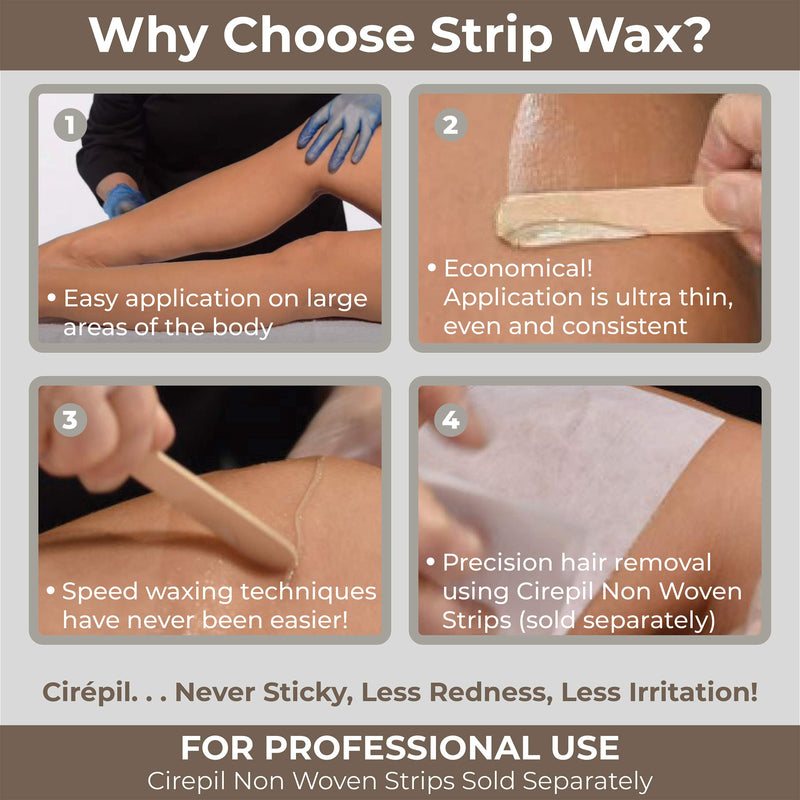 Cirepil - Nacrée Blanche - 400g / 14.11 oz Wax Tin - Unscented - Onctuous Texture - Perfect for Large Areas - Very Efficient, Ultra-Thin Application, All Hair Types - Strips Needed