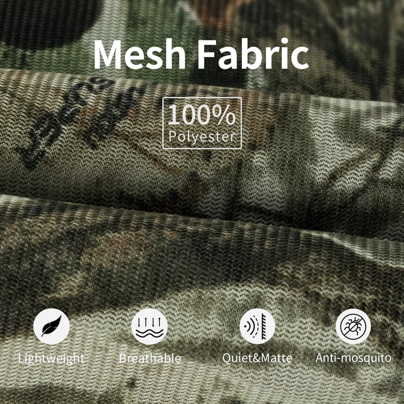 [Australia] - LOOGU Mosquito Suits, Net Bug Pants & Jacket Hood Sets - Ultra-fine Mesh - With Fishing, Hiking, Camping and Gardening Loogu Super Tree Camo Medium/Large 