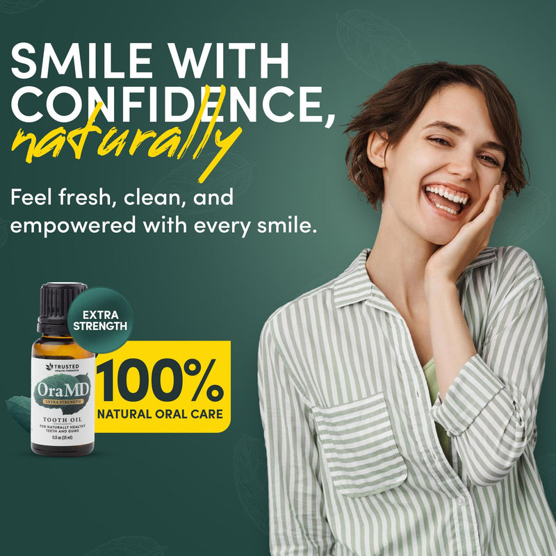 OraMD 4-in-1 Extra Stength Tooth Oil - Clinically Tested Gum Disease Treatment, Gingivitis Treatment and Sensitive Teeth and Gums - All-Natural (1 Pack) 1 Pack
