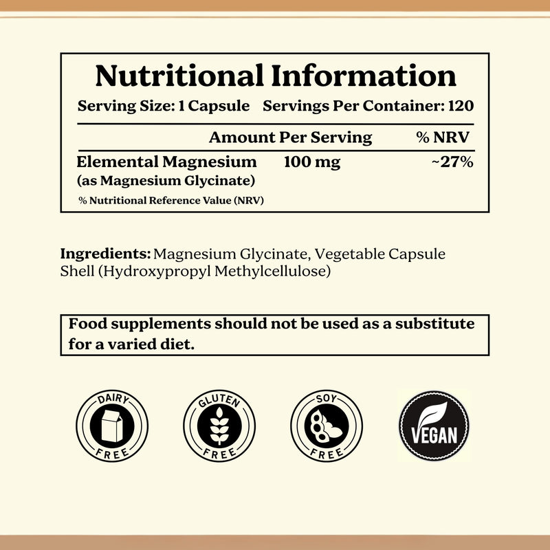 Life & Pursuits Pure Magnesium Glycinate 775 mg | 100 mg Magnesium per Capsule | High Absorption Chelated, Non-Buffered Supplement | 3rd Party Tested (120 Count (Pack of 1)) 120 count (Pack of 1)