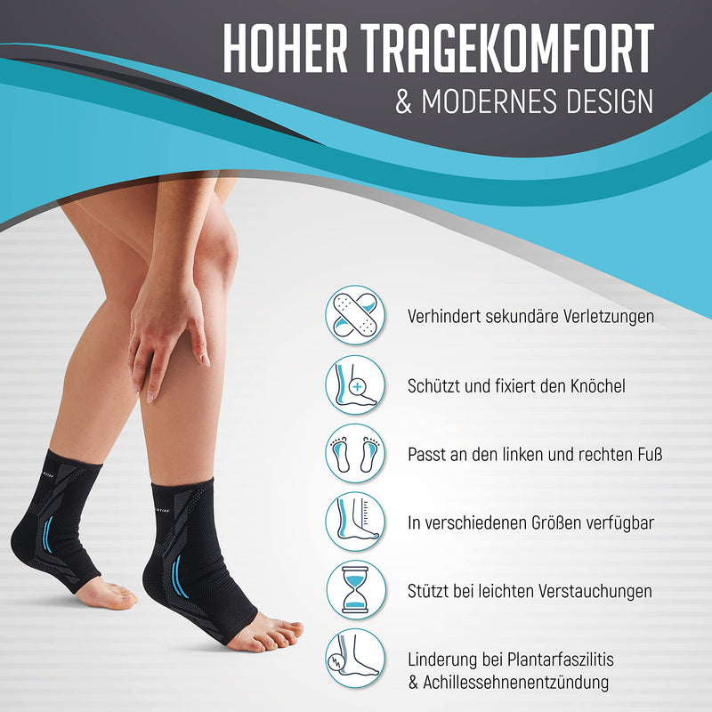 [Australia] - KINETIC EVOLUTION elastic foot bandage for men and women. Ideal for sports such as tennis and running. Adjustable, comfortable and durable, can be used left and right. (L, Black) L 