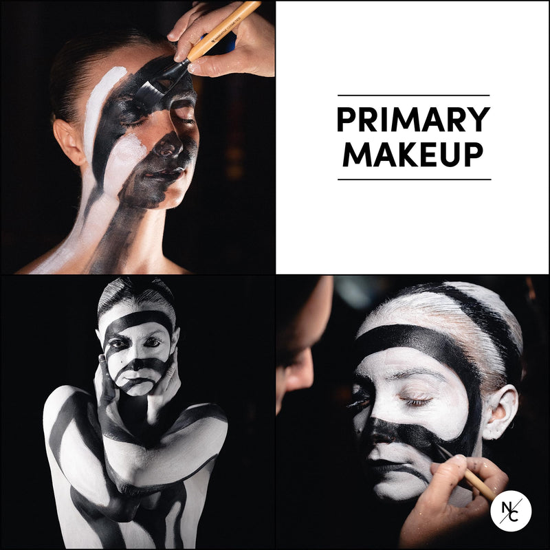 [Australia] - Narrative Cosmetics Primary Colors 12-Pan Palette - Vibrant Water-Activated Makeup for Face & Body Painting - Ideal for Cosplay, Theater & Artistic Makeup Creations 
