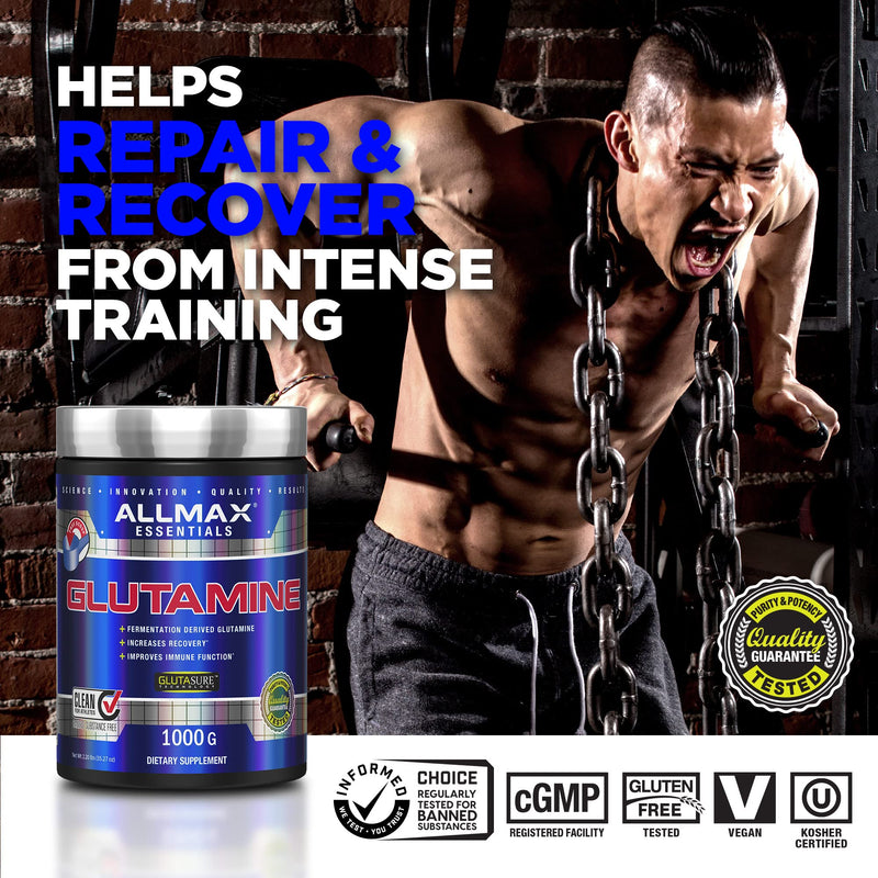 [Australia] - ALLMAX Nutrition L - Glutamine Powder, Muscle Recovery Formula, Gluten Free, Vegan, 400 Grams 400g 