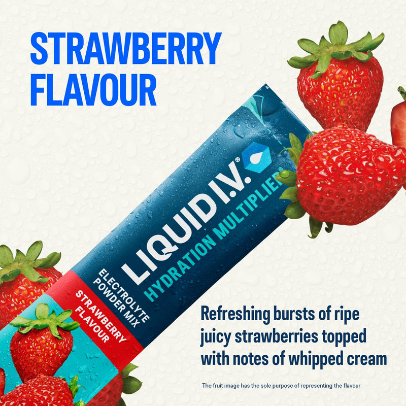 Liquid I.V. Hydration Multiplier Electrolyte Powder Variety Pack, Tropical Punch & Strawberry, Electrolytes With 7 Vitamins & Minerals For Fast Hydration & Energy, Vegan and Gluten Free, 32 Sachets Tropical Punch + Strawberry