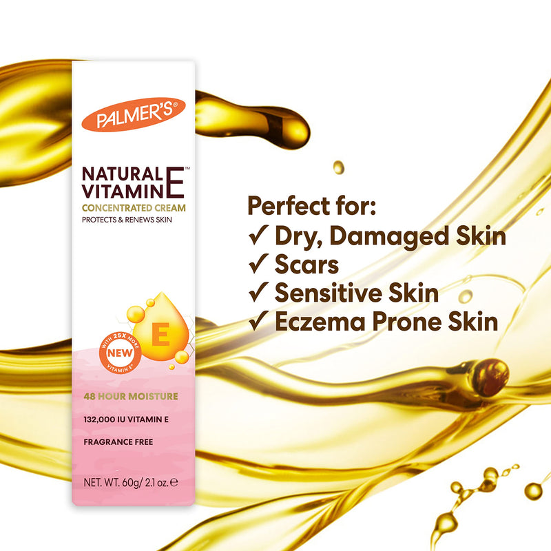 Palmer's Concentrated Hand & Body Cream with Vitamin E (2.1 Ounce) | Protects & Renews Dry, Damaged Skin with Highly Concentrated Vitamin E For Healthier, Younger-Looking Skin, 48hr Moisture 2.1 Ounce (Pack of 1)