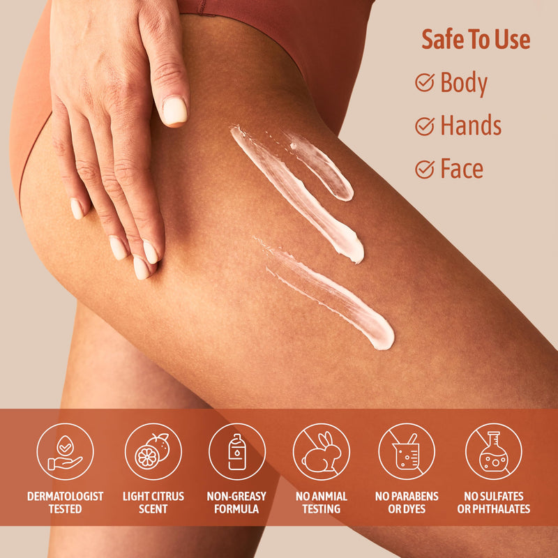 NatureWell Clinical Vitamin C Brighten & Hydrate Moisturizing Body Cream | Hydrating Face & Body Lotion with Coconut Oil, Helps Improve Uneven Skin Tone & Dark Spots, Anti-Aging Moisturizer 16 Ounce (Pack of 1)