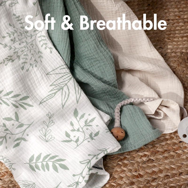 [Australia] - Muslin Swaddle Blankets for Newborn, 3 Pack Breathable Soft Receiving Blanket, Large 38 x 40 inches Swaddle Wrap Burping Clothes, Essentials Infant Shower Items, Toddler Gift (Bright Colors) Bright Colors 