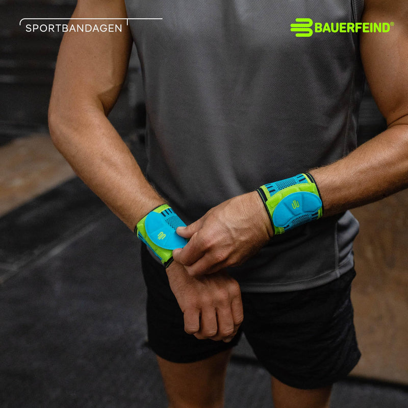 [Australia] - Bauerfeind wrist bandage “Wrist Strap”, 1 wrist bandage for sports such as fitness, weight training and crossfit – stabilizing & protective black L-XL 
