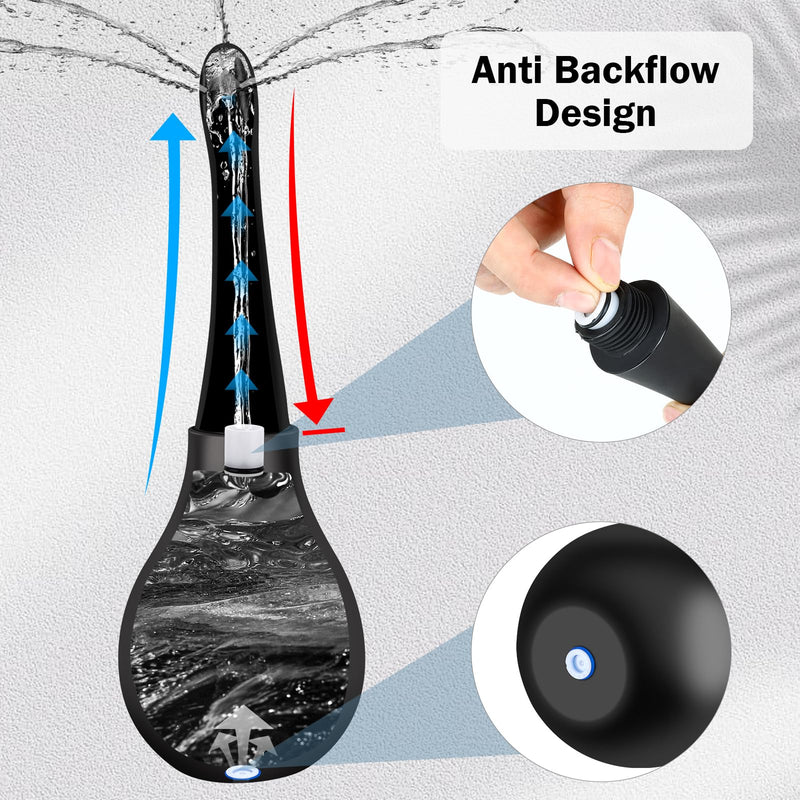 [Australia] - Enema Bulb Anti Backflow Anal Douche Kit with Lube for Men&Women 