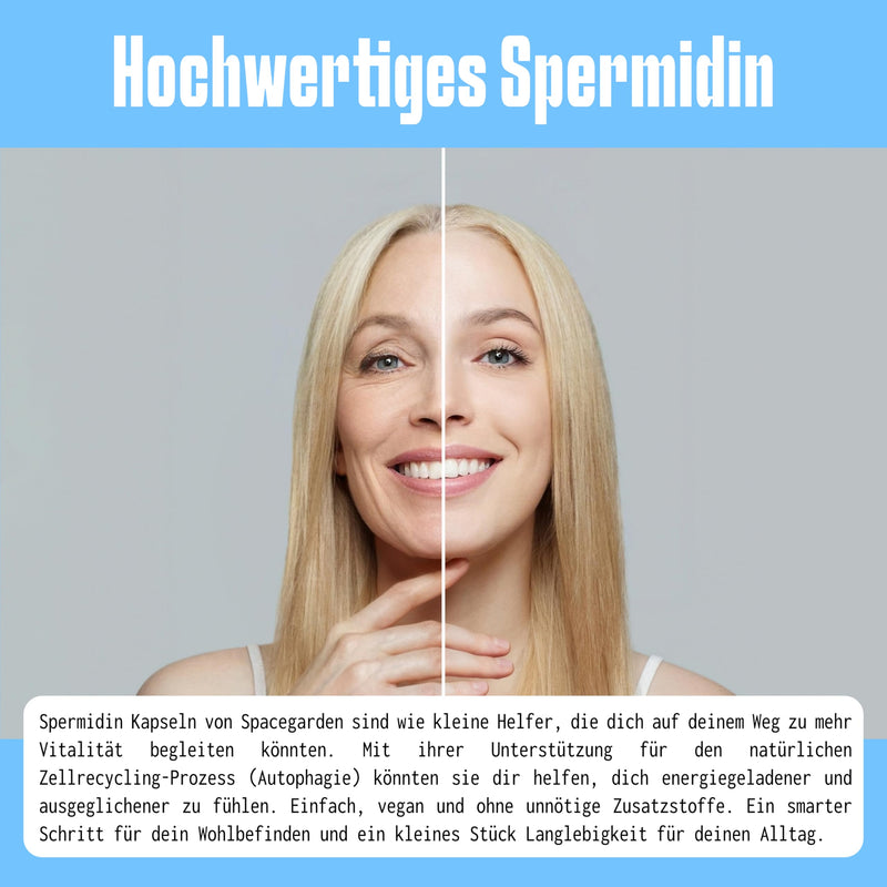 [Australia] - Spacegarden - 300mg spermidine, cell regeneration - 60 spermidine capsules without additives - natural spermidine, vegan range for 1 month 